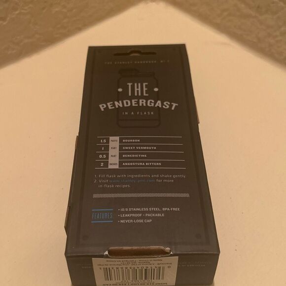 Stanley Stainless Steel Pre Party Flask Steel Blue 8oz Adventure Series NWT - Picture 5 of 10